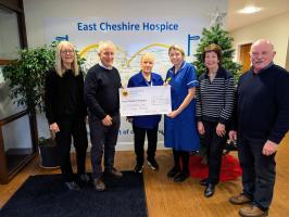 The cheque presentation at the Hospice on 27th November 2025